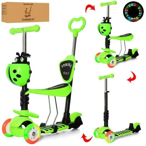 Самокат 5 в 1 iTrike MAXI (Салатовий) Самокат 5 в 1 iTrike MAXI (Салатовий)