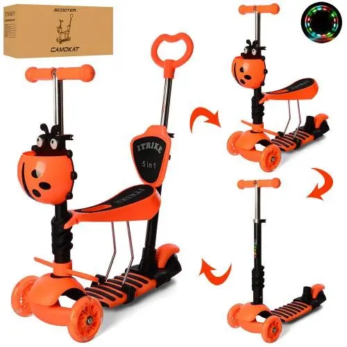 Самокат 5 в 1 iTrike MAXI (Помаранчевий) Самокат 5 в 1 iTrike MAXI (Помаранчевий)