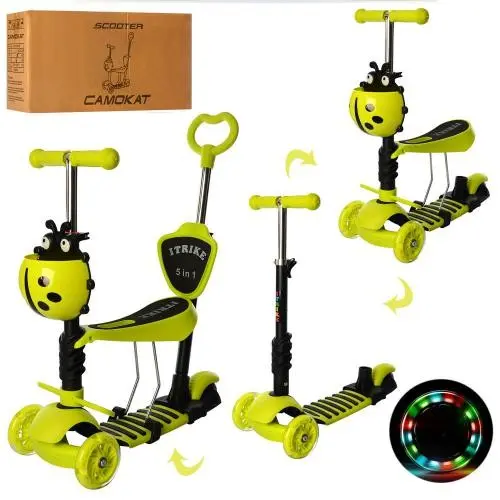 Самокат 5 в 1 iTrike MAXI (Салатовий) Самокат 5 в 1 iTrike MAXI (Салатовий)