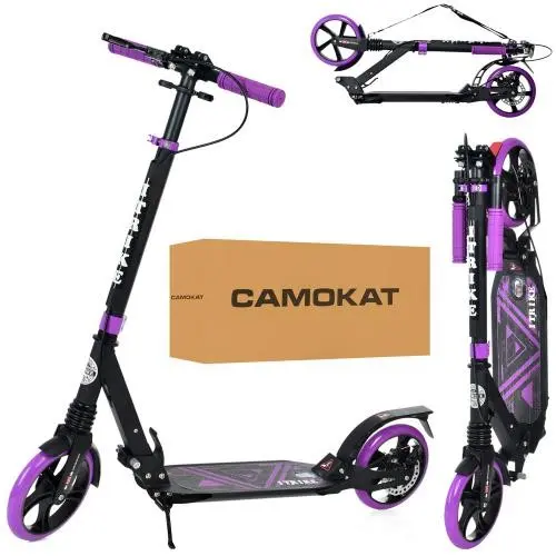 Самокат iTrike для дорослих (Чорно-фіолетовий) Самокат iTrike для дорослих (Чорно-фіолетовий)