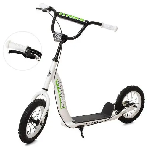 Самокат iTrike підлітковий із дзвінком (Білий) Самокат iTrike підлітковий із дзвінком (Білий)