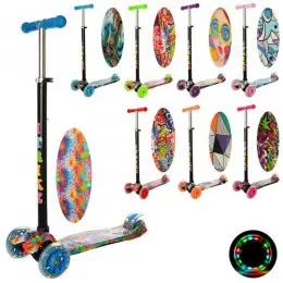 Самокат iTrike MAXI Принт (Синій)