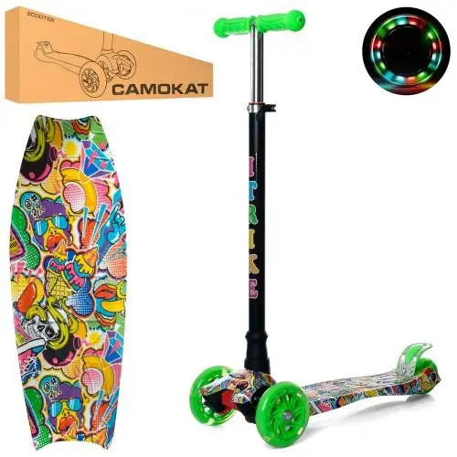 Самокат iTrike MAXI Принт (Салатовий) Самокат iTrike MAXI Принт (Салатовий)