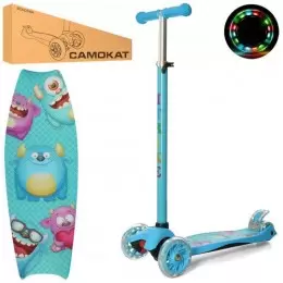 Самокат iTrike MAXI Принт (Блакитний)