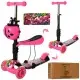 Самокат 3 в 1 iTrike MAXI Принт (Рожевий) Фото-1