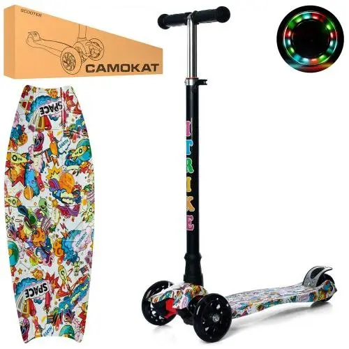 Самокат iTrike MAXI Принт (Чорний) Самокат iTrike MAXI Принт (Чорний)