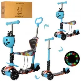 Самокат 5 в 1 iTrike MAXI (Блакитний)