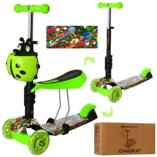 Самокат 3 в 1 iTrike MAXI Принт (Салатовий) Самокат 3 в 1 iTrike MAXI Принт (Салатовий)
