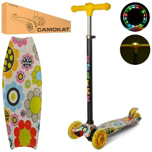 Самокат iTrike MAXI з ліхтариком (Жовтий) Самокат iTrike MAXI з ліхтариком (Жовтий)