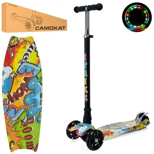 Самокат iTrike MAXI Принт (Голубий) Самокат iTrike MAXI Принт (Голубий)